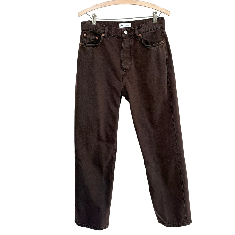 ZARA Women's Brown‎ Straight Leg Denim Jeans Size [Insert Size Here]